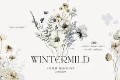 Wintermild- floral watrecolor