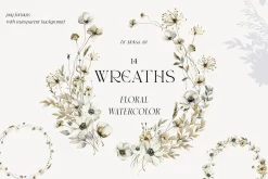 Wintermild- floral watrecolor