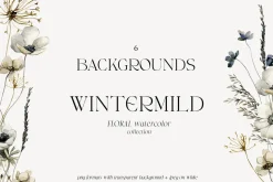 Wintermild- floral watrecolor
