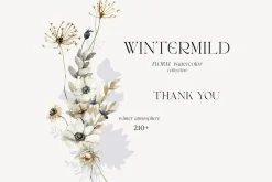 Wintermild- floral watrecolor