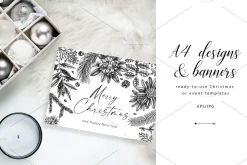 Winter Plants Set. Christmas Designs