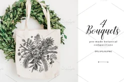Winter Plants Set. Christmas Designs