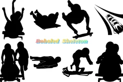 Winter Sports AI EPS PNG Ski, Skate