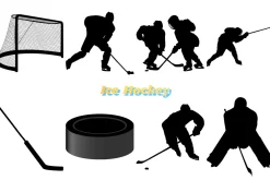Winter Sports AI EPS PNG Ski, Skate