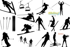 Winter Sports AI EPS PNG Ski, Skate