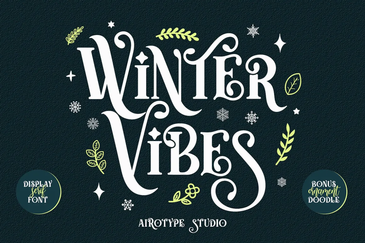 Winter Vibes - Modern All Caps Serif