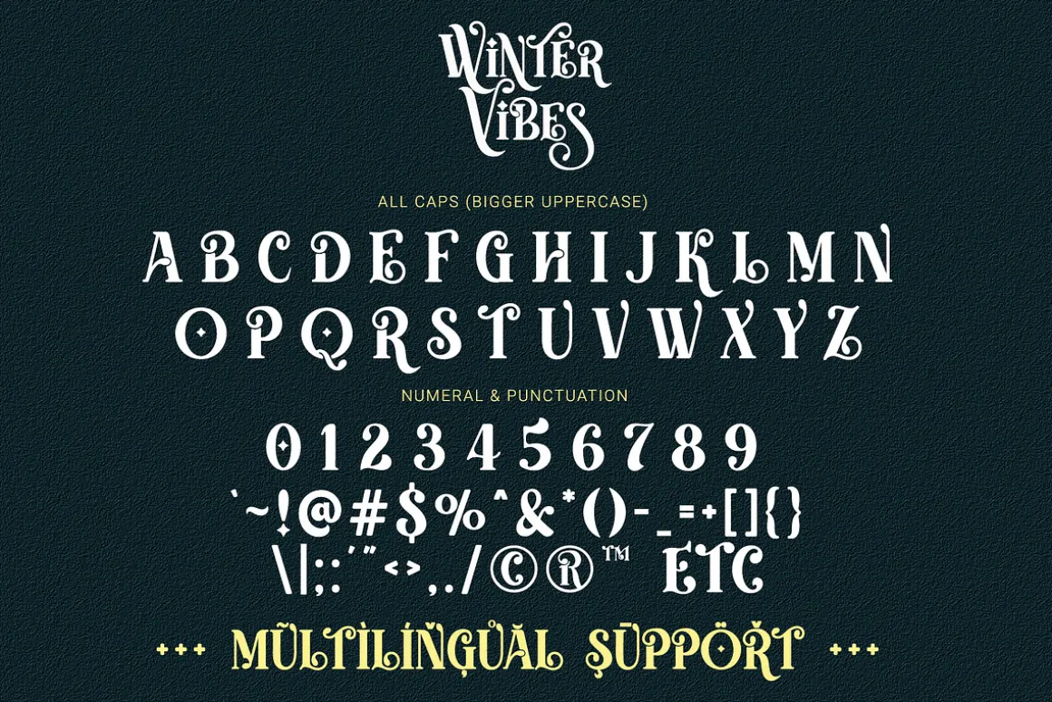 Winter Vibes - Modern All Caps Serif