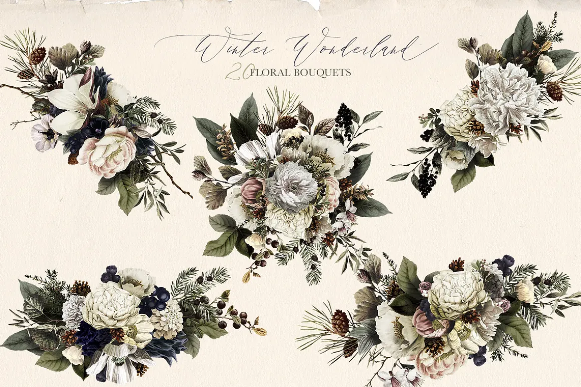 Winter Wonderland Floral Bouquets