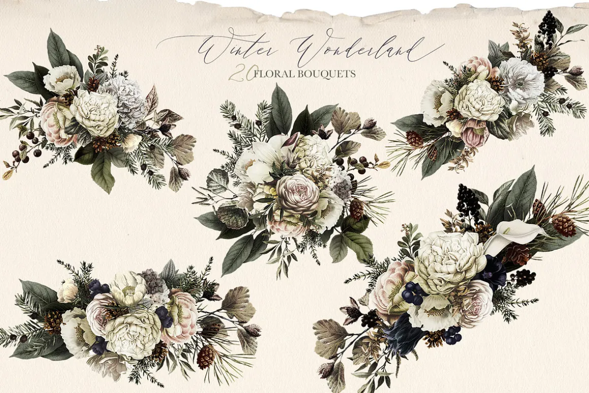 Winter Wonderland Floral Bouquets