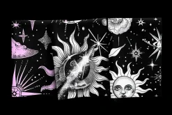 Witchcore Astrology Seamless Pattern