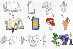 Witchcraft Procreate Stamps