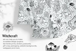 Witchcraft vector set of 200