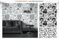 Witchcraft vector set of 200