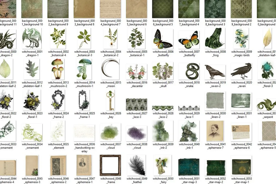 Witchwood Digital Scrapbooking Kit