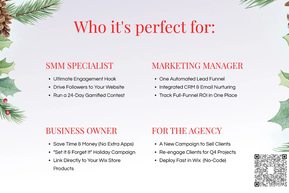 Wix Advent Calendar: Lead Funnel