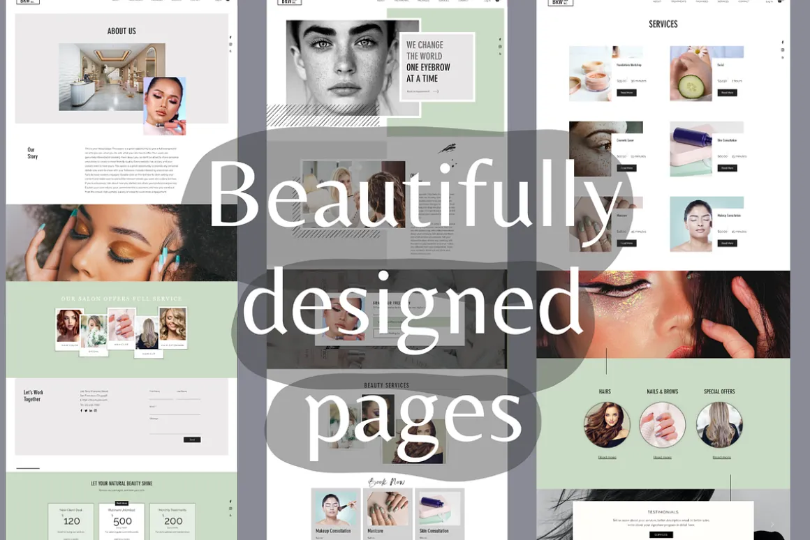 Wix beauty website template
