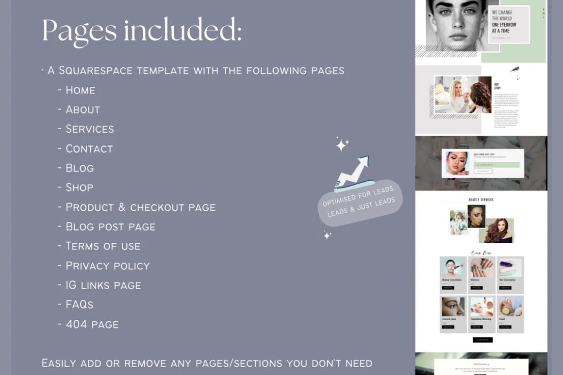 Wix beauty website template