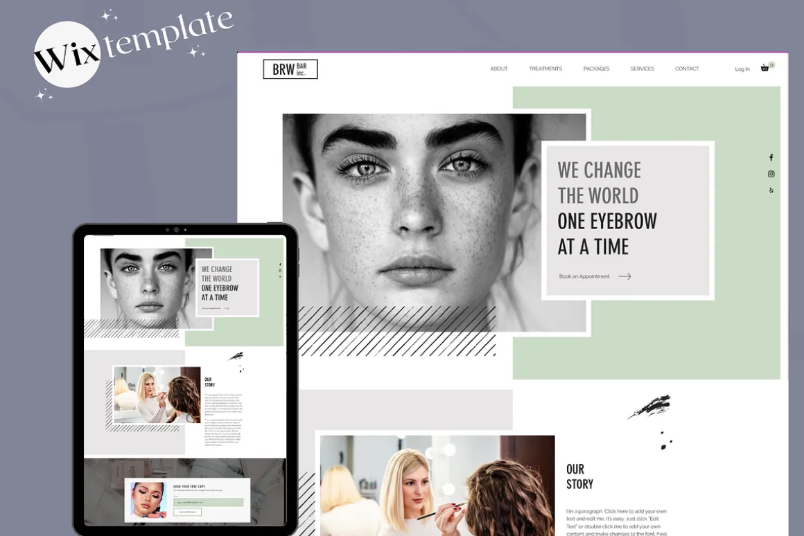 Wix beauty website template