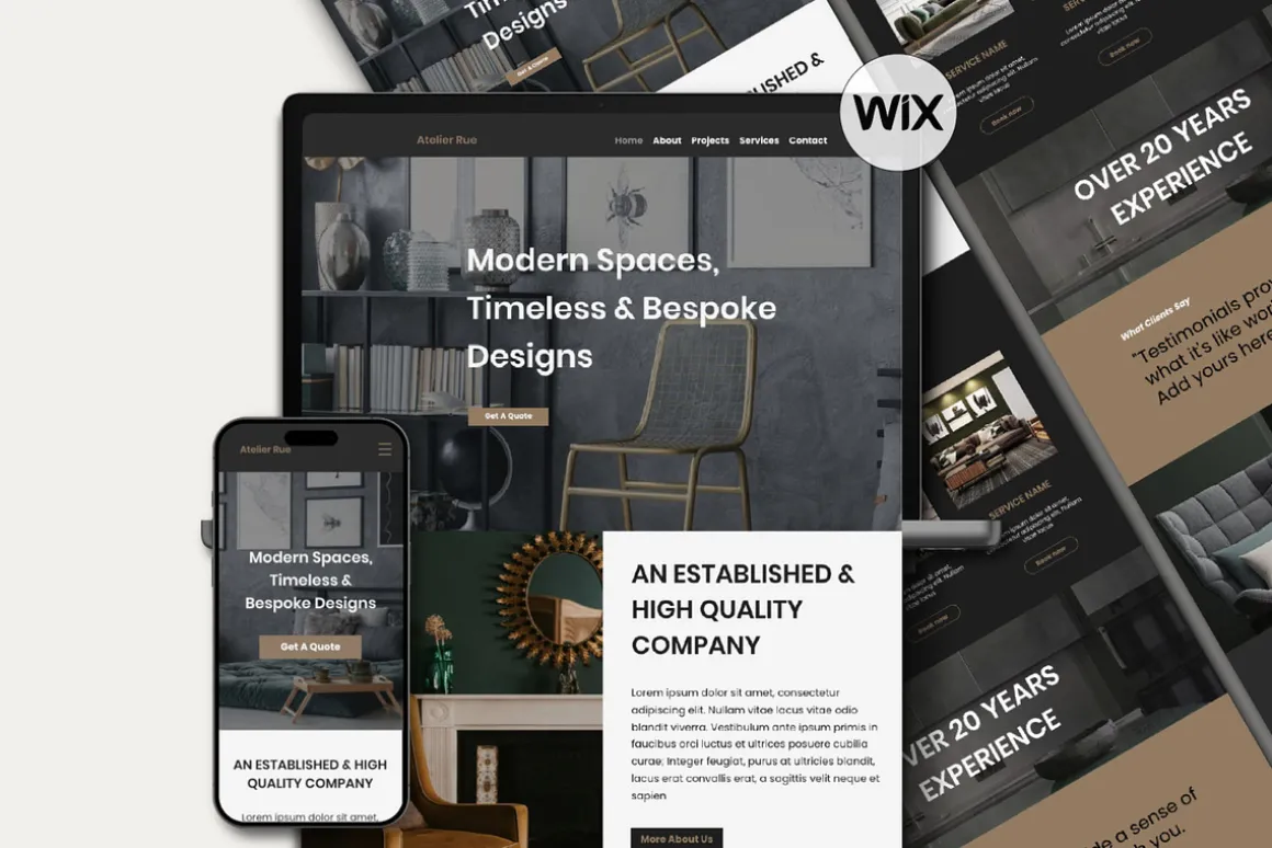 Wix Website for Interior Designers