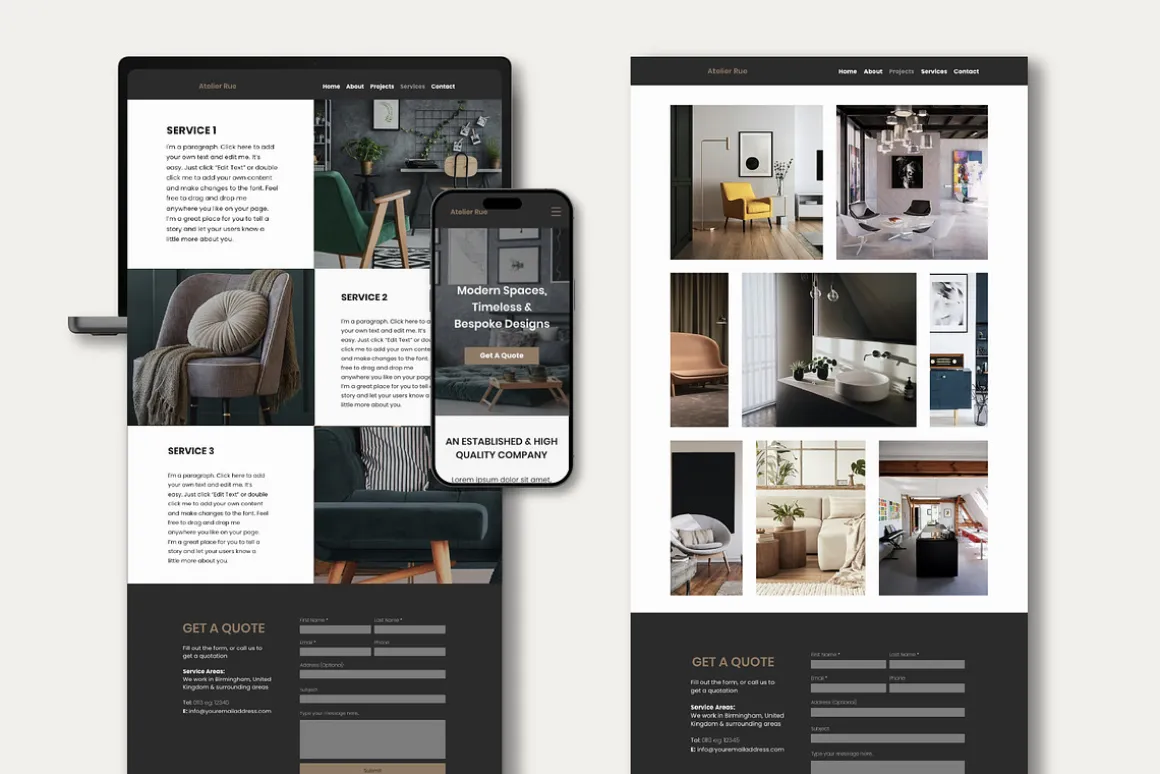 Wix Website for Interior Designers