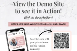 Wix Website Template | Blush & Black