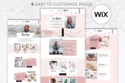 Wix Website Template | Blush & Black