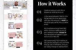 Wix Website Template | Blush & Black
