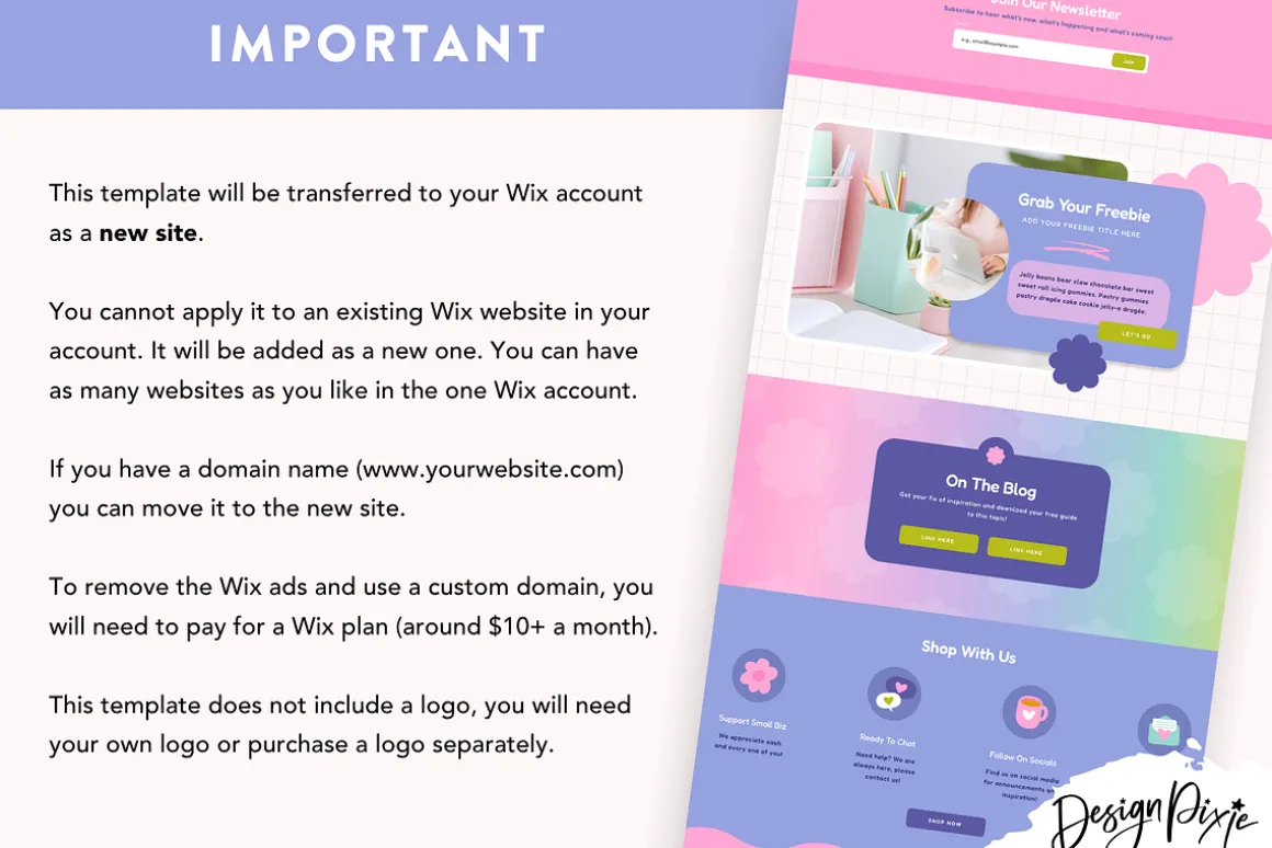 Wix Website Template | Cute Creative