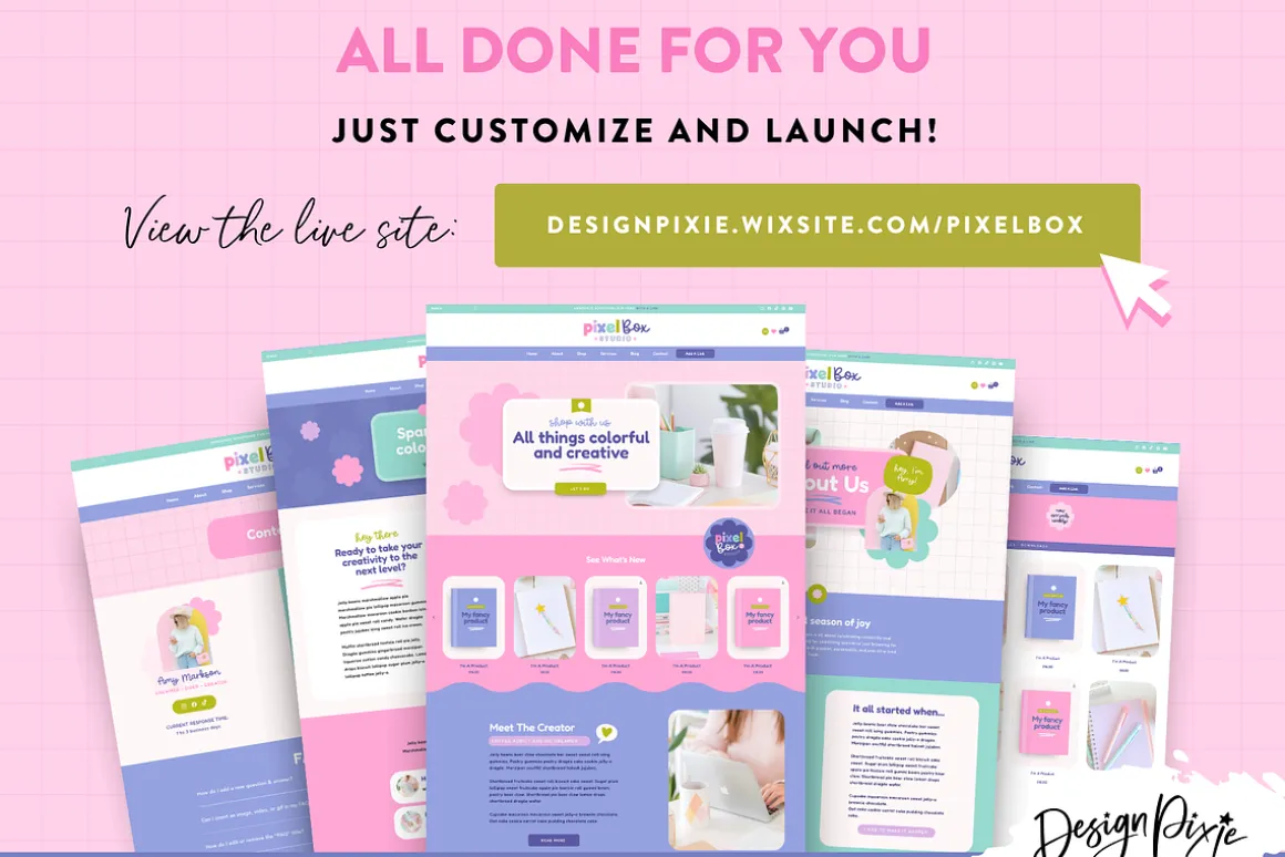 Wix Website Template | Cute Creative