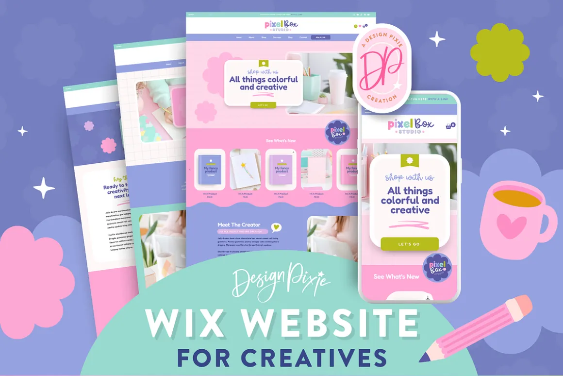 Wix Website Template | Cute Creative