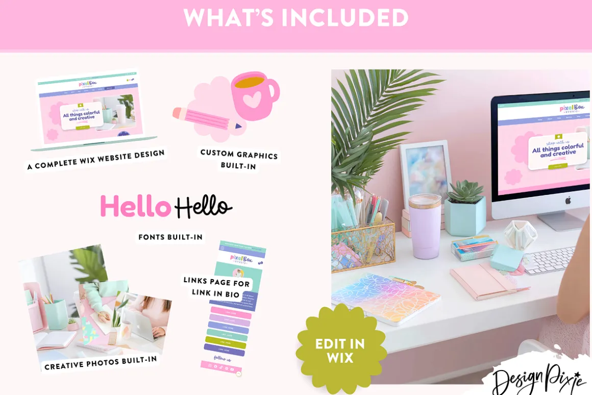 Wix Website Template | Cute Creative