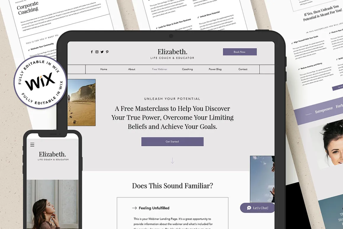 WIX Website Template For Coaches