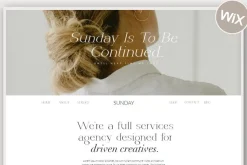 Wix Website Template | Sunday