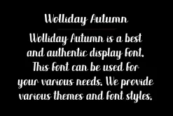 Wolliday Autumn - Handwritten Font
