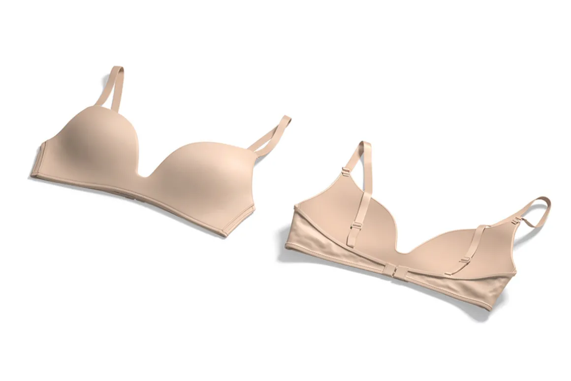 Women's Beige Pink Bra 3D Model