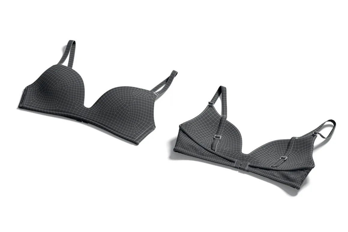 Women's Beige Pink Bra 3D Model