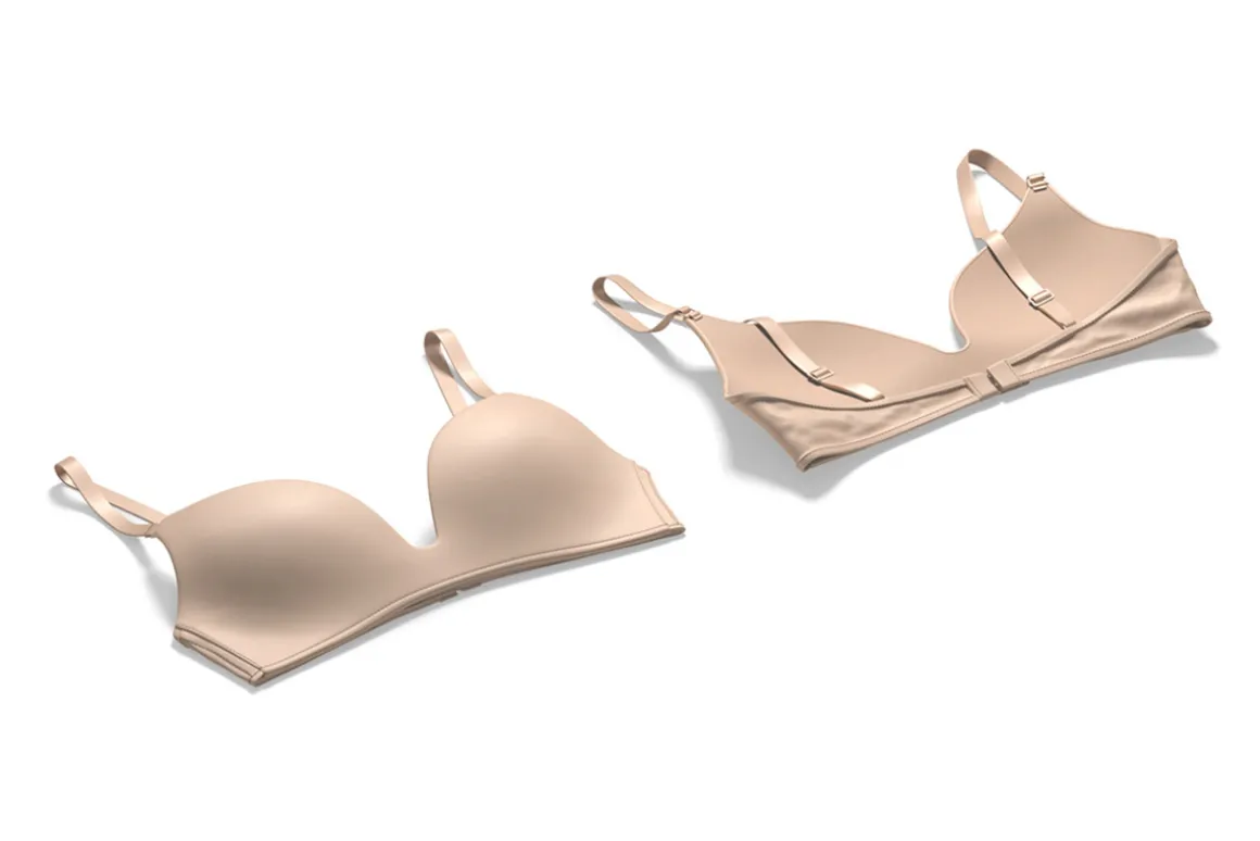 Women's Beige Pink Bra 3D Model