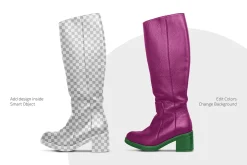 Women’s High-Knee Boot Mockup