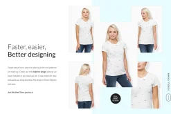 Women T-Shirt Mock-ups Set FREE DEMO