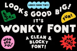 Wonky Font! A Clean & Blocky Font