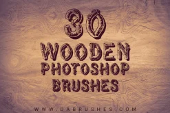 Wooden Texture Brushes - Photoshop