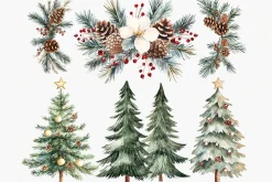 Woodland Christmas Clipart