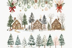 Woodland Christmas Clipart