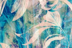 Woody Vintage Floral Wallpaper