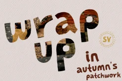 WoolenPlaid Autumn Cozy Playful Sans