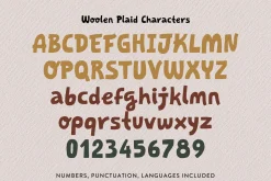 WoolenPlaid Autumn Cozy Playful Sans
