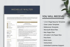 Word Resume Template & Cover Letter