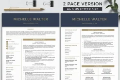 Word Resume Template & Cover Letter