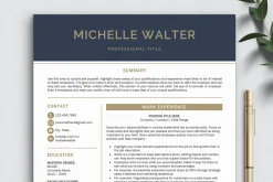 Word Resume Template & Cover Letter