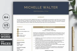 Word Resume Template & Cover Letter
